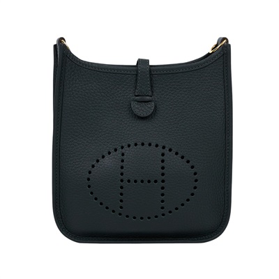 愛馬仕 Hermes Evelyne Bag Mini 伊芙琳包 Evelyne 16 祖母綠 金色五金 H085945CCAW W刻   原廠盒子/防塵袋/購買證明影本