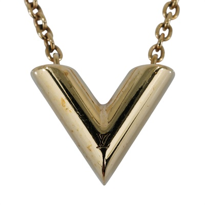 路易威登 LOUIS VUITTON Essential V 項鏈 金屬色 M61083 金色ESSENTIAL V項鍊 原廠盒子/防塵袋