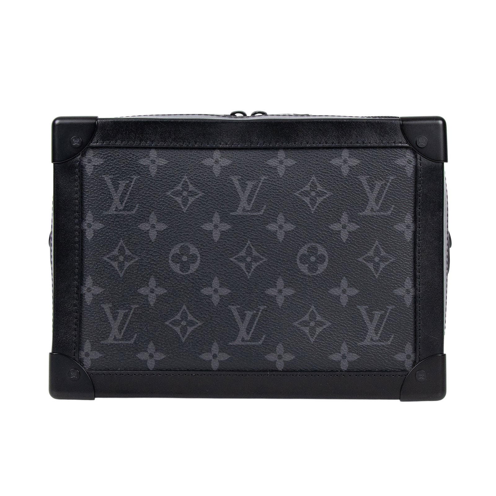 路易威登 LOUIS VUITTON SOFT TRUNK 老花 斜背包 黑色 M44730 黑原花SOFT TRUNK 原廠盒子/防塵袋