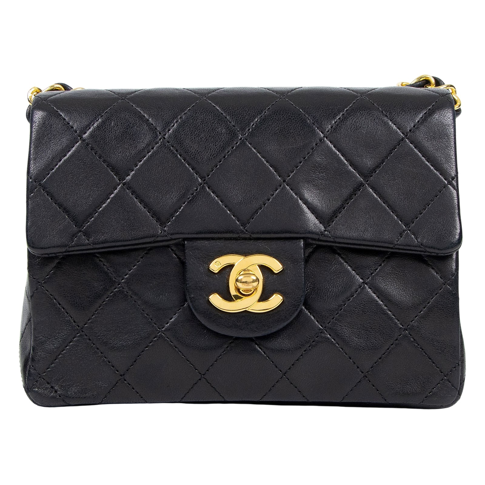 香奈兒 CHANEL Coco 17  肩背 斜背 口蓋包  1開黑金COCO17 保證卡