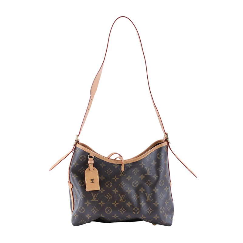 路易威登 LOUIS VUITTON CarryAll PM 原花 肩背包 M46203 晶片款 棕原花CarryAll PM 防塵袋/內袋