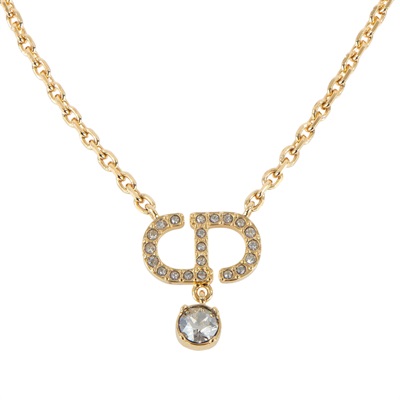 迪奧 CHRISTIAN DIOR Petit CD 項鍊 N2890WOMCY 水鑽CD項鍊 原廠盒子/防塵袋