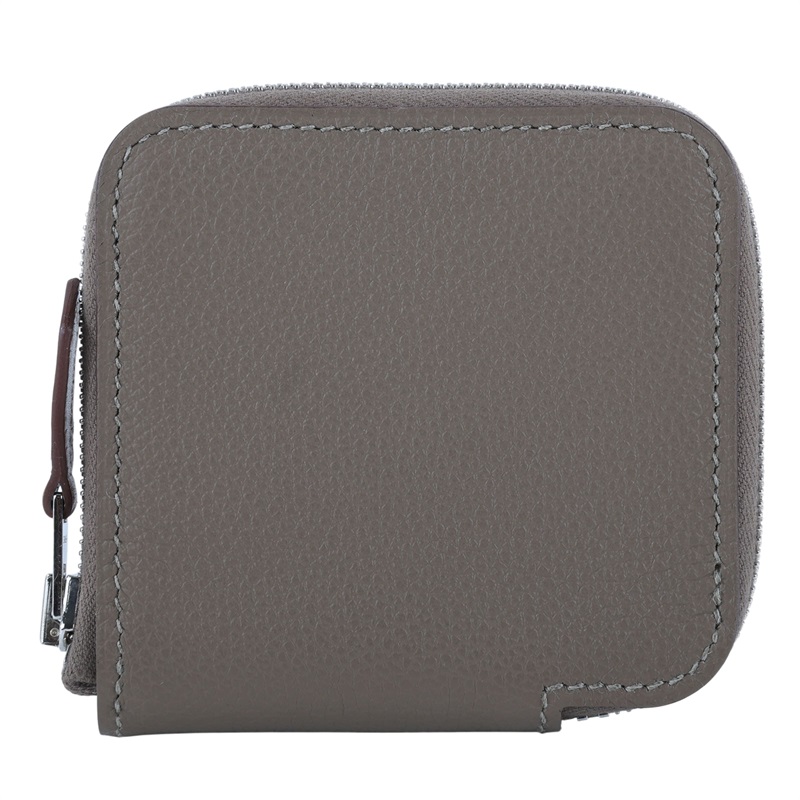 愛馬仕 Hermes SilkIn 拉鍊 絲巾 零錢包 SILKC K 大象灰絲巾零錢包 原廠盒子