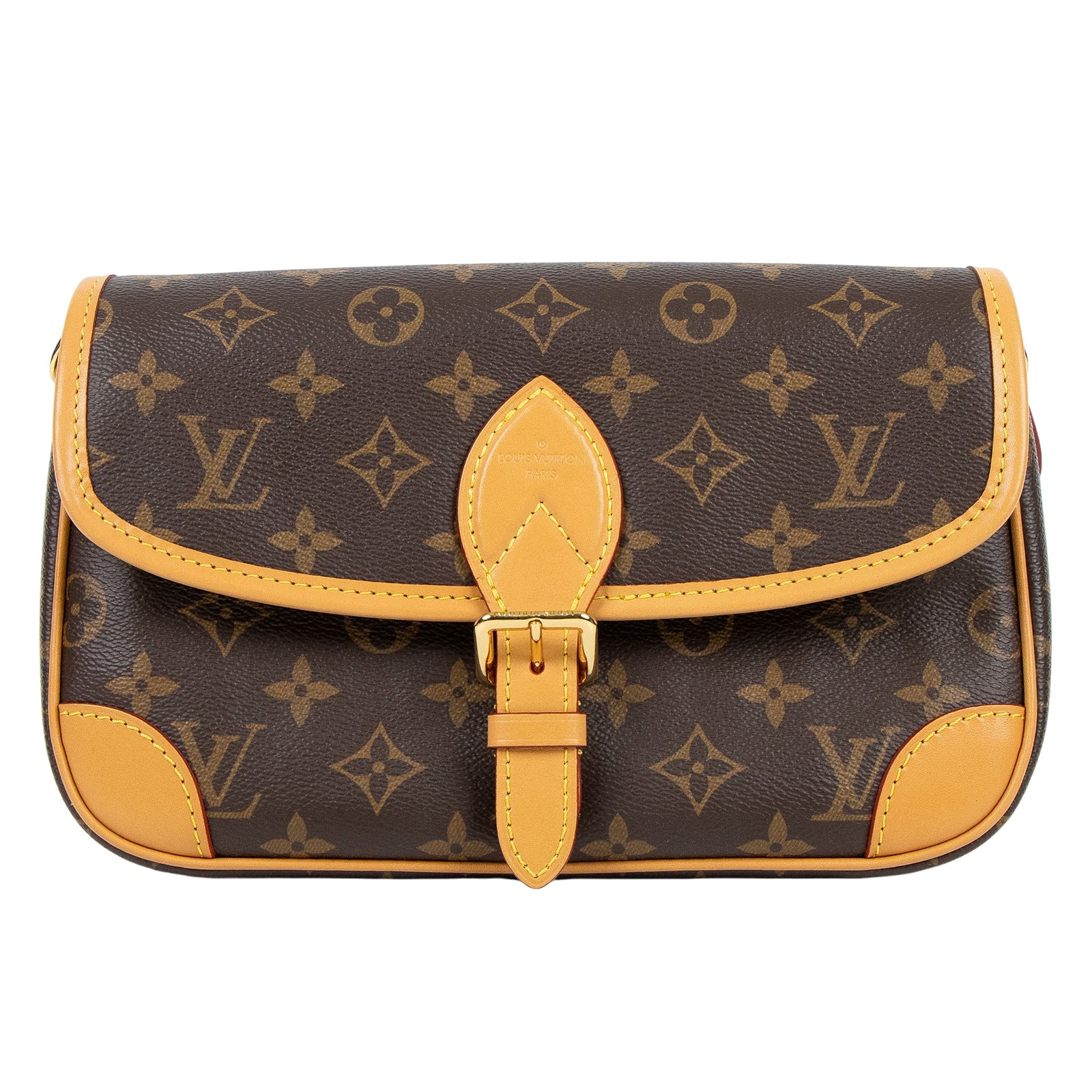 路易威登 LOUIS VUITTON Diane 腋下包法棍 單肩背包 經典帆布 M45985 晶片款 原花DIANE肩背包 原廠盒子/防塵袋/背帶/購買證明