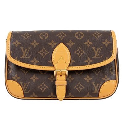 路易威登 LOUIS VUITTON Diane 腋下包法棍 單肩背包 經典帆布 M45985 晶片款 原花DIANE肩背包 原廠盒子/防塵袋/背帶/購買證明