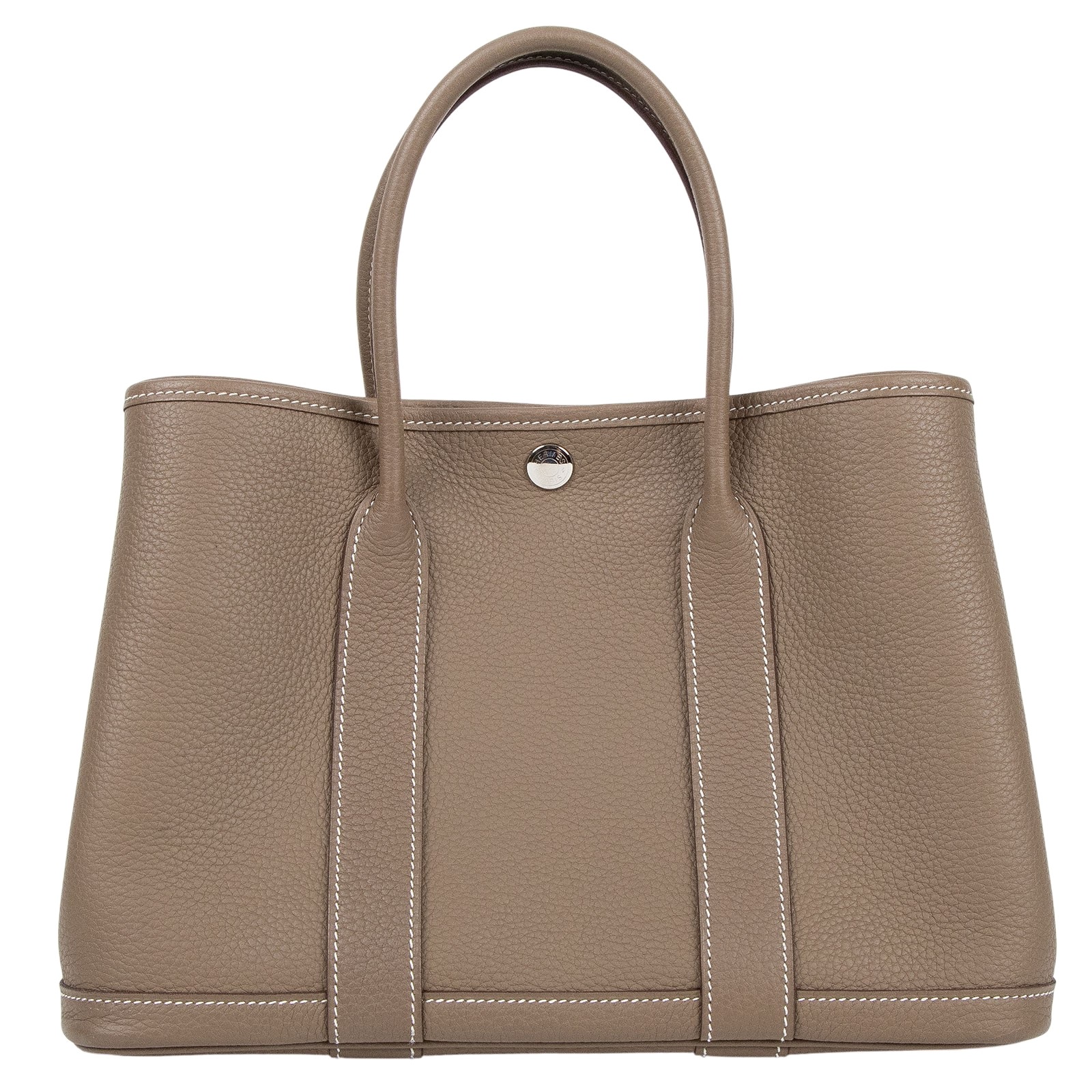 愛馬仕 Hermes Garden Party 花園派對包 30 大象灰 銀色五金 H051568CK18 /B刻  原廠盒子/防塵袋/購買證明影本