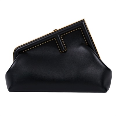 芬迪 FENDI First 手拿包 小型 8BP129ABVE 全黑First 23CM 原廠盒子/防塵袋