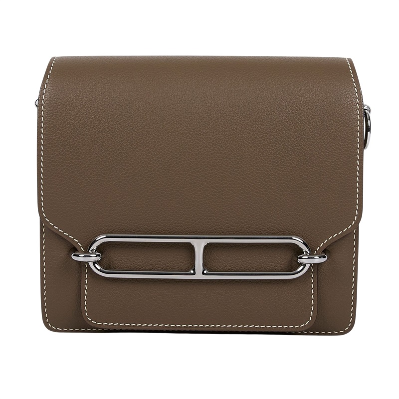 愛馬仕 Hermes Roulis 豬鼻子 斜背包 18 Mini 大象灰 銀色五金 H070510CK18 W刻  原廠盒子/防塵袋/購買證明影本