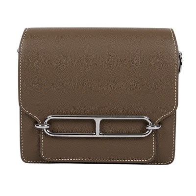 愛馬仕 Hermes Roulis 豬鼻子 斜背包 18 Mini 大象灰 銀色五金 H070510CK18 W刻  原廠盒子/防塵袋/購買證明影本