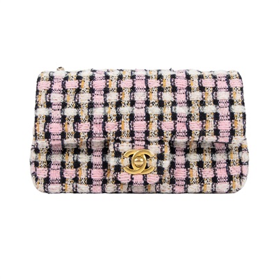 香奈兒 CHANEL Coco 20  肩背 斜背 毛呢 口蓋包  晶片款 粉毛呢金球COCO20 防塵袋