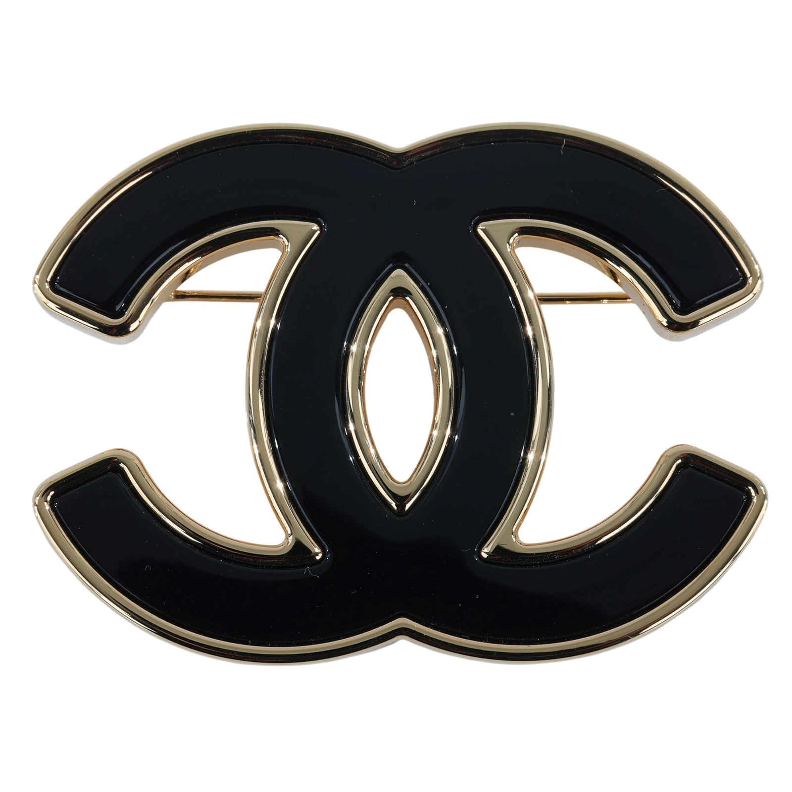香奈兒 CHANEL 雙C LOGO 胸針 黑色 金色 B24B 黑雙C胸針 原廠盒子