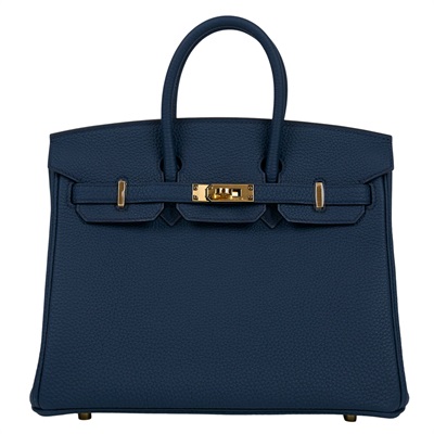 愛馬仕 Hermes Birkin Bag 柏金包 25 Togo 金色五金 普魯士藍 H041344CC7P /W刻  原廠盒子/防塵袋/鎖組