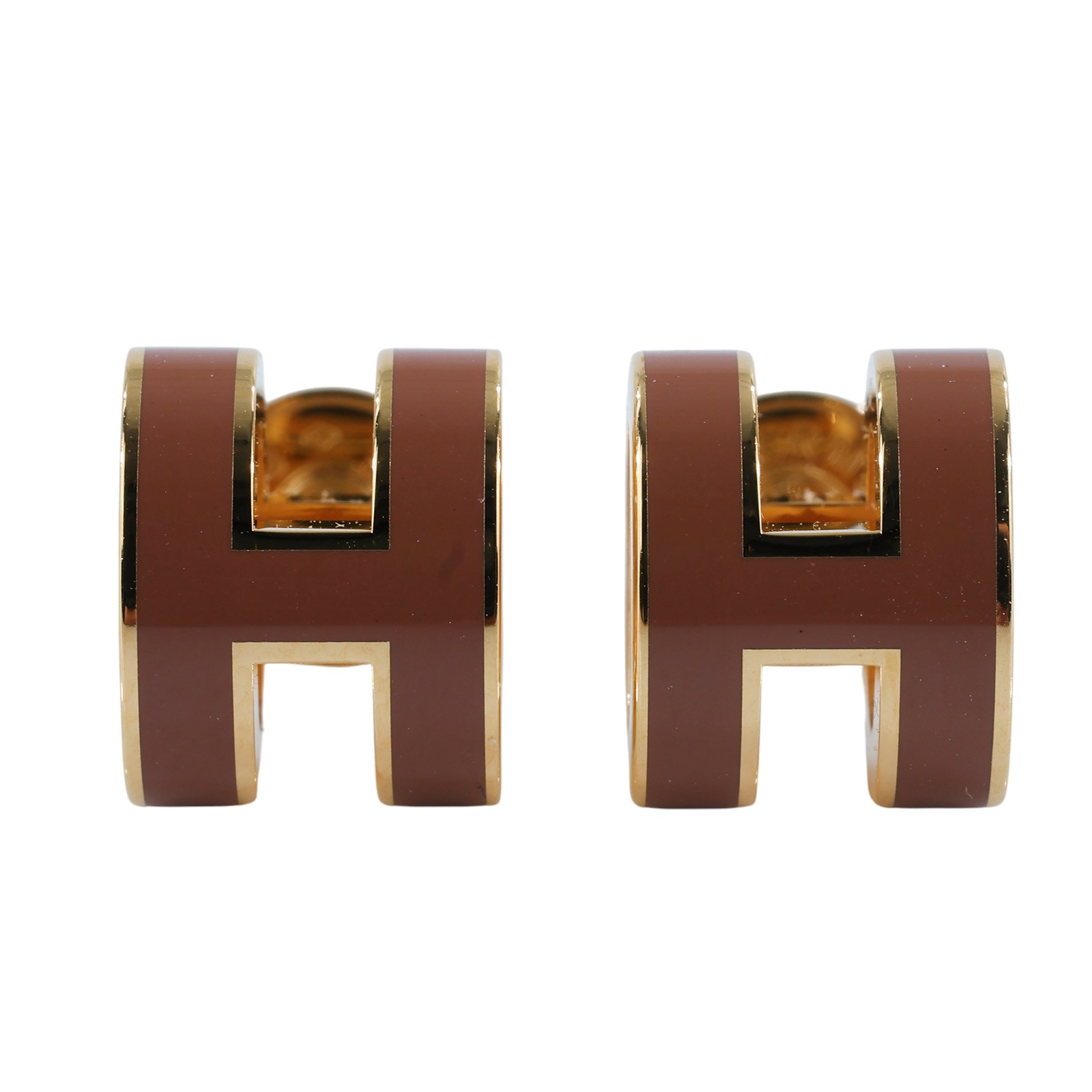 愛馬仕 Hermes Mini Pop H 耳釘 新金色 H608002FOA9 /GD.12.23 MINI POP H耳環 原廠盒子/防塵袋/購買證明影本