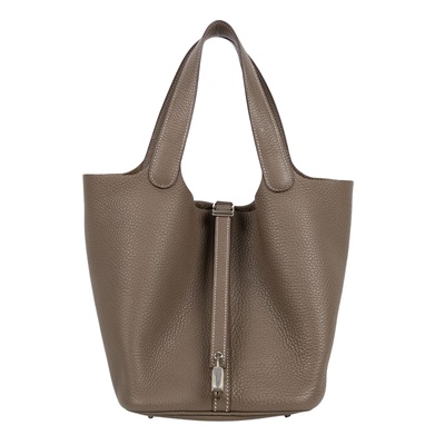 愛馬仕 Hermes Picotin Lock 22 菜籃子包 銀色五金 大象灰 H060991CK18 /H060991CK  防塵袋/鎖組/購買證明