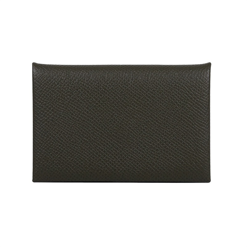 愛馬仕 Hermes Calvi 卡包 CAL Z刻 深綠CALVI 原廠盒子