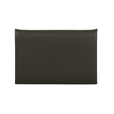 愛馬仕 Hermes Calvi 卡包 CAL Z刻 深綠CALVI 原廠盒子