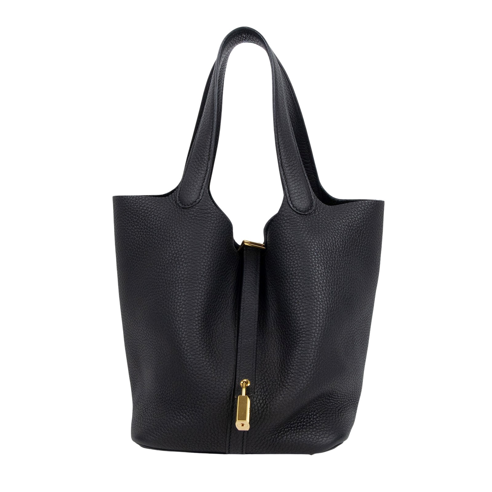 愛馬仕 Hermes Picotin Lock 22 菜籃子包 金色五金 黑色 H060991CC89 /H060991CC  原廠盒子/防塵袋/購買證明/鎖組