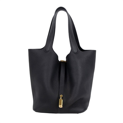 愛馬仕 Hermes Picotin Lock 22 菜籃子包 金色五金 黑色 H060991CC89 /H060991CC  原廠盒子/防塵袋/購買證明/鎖組