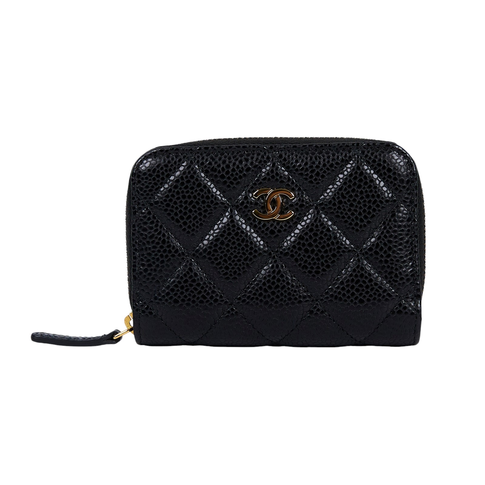 香奈兒 CHANEL 經典 拉鏈 零錢包 錢包 卡夾 AP0216 29開黑荔枝拉鍊卡包 原廠盒子/防塵袋/保證卡