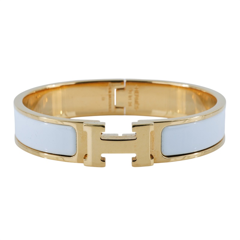 愛馬仕 Hermes Clic H PM 手環 白色 H700001Fv31PM /F1 01 26 白琺瑯手環 原廠盒子/防塵袋/國外購買證明影本