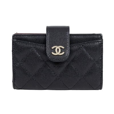 香奈兒 CHANEL 雙C 菱格紋 卡包 AP1991 30開黑荔枝卡包 原廠盒子/防塵袋