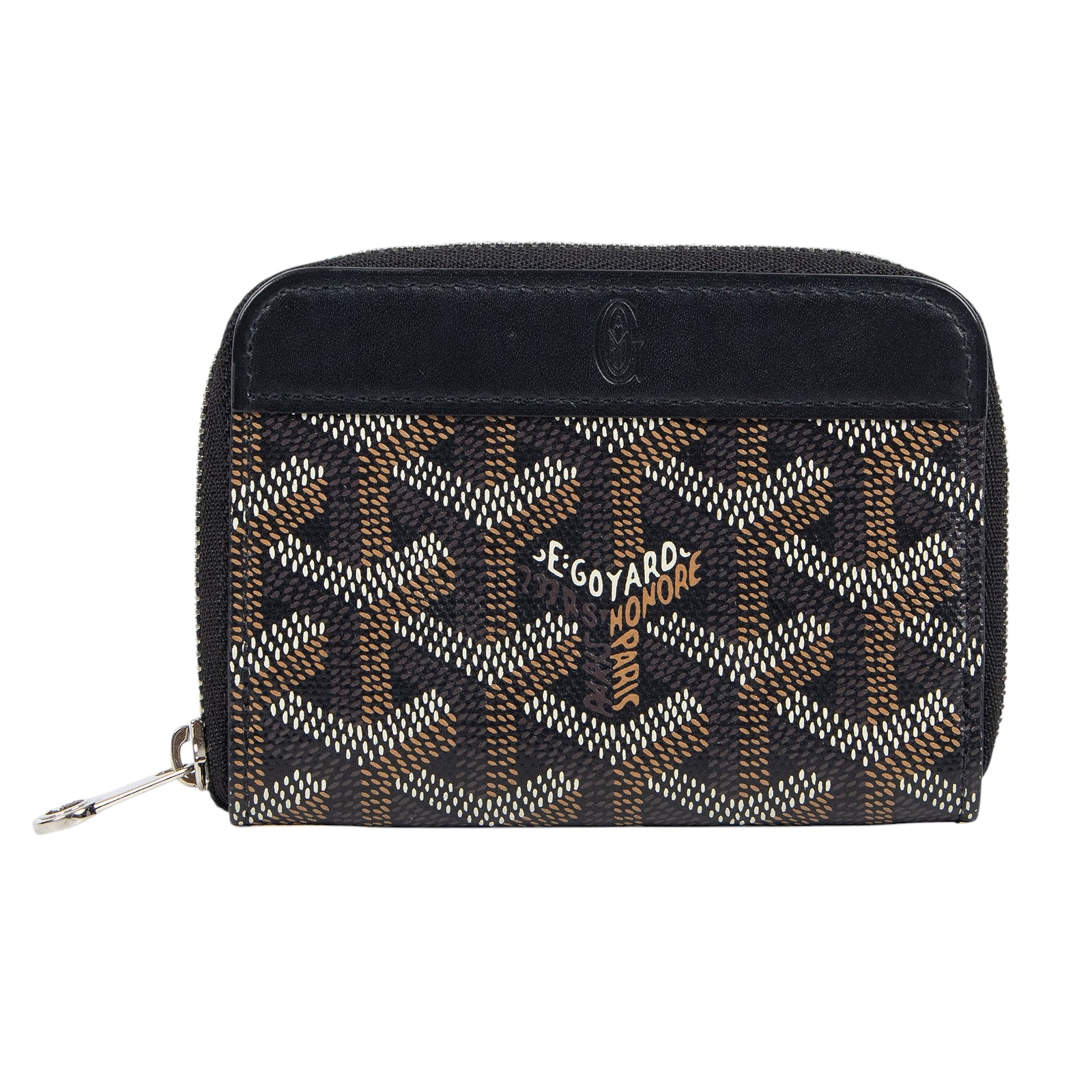 高雅德 GOYARD Matignon Mini Wallet 錢包 拉鍊 短夾 MATIGNMINTY 黑拉鍊卡包　汚 無附屬品