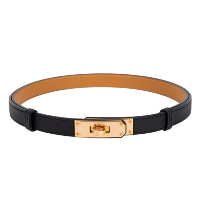 愛馬仕 Hermes Kelly 18 腰帶 KL18B W刻 黑KELLY皮帶 原廠盒子/防塵袋