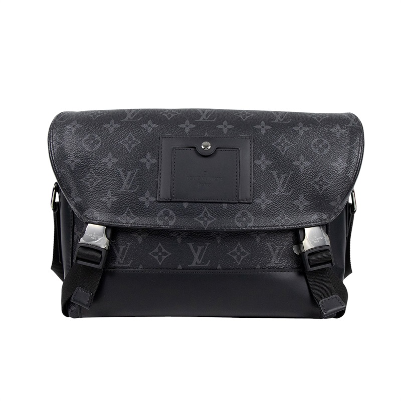 路易威登 LOUIS VUITTON Messenger PM Voyager Eclipse帆布 肩背 郵差包 黑色 M40511  防塵袋/購買證明