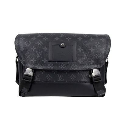 路易威登 LOUIS VUITTON Messenger PM Voyager Eclipse帆布 肩背 郵差包 黑色 M40511  防塵袋/購買證明