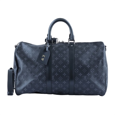 路易威登 LOUIS VUITTON Keepall Bandoulière 45 Eclipse帆布 波士頓包  旅行袋 M40569  背帶/鎖組/購買證明