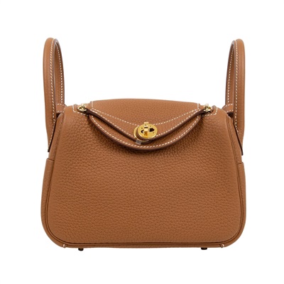 愛馬仕 Hermes Lindy 琳迪包 迷你 金棕色 金色五金 H079086CC37 B 金金LINDY MINI 原廠盒子/防塵袋/韓國購買證明