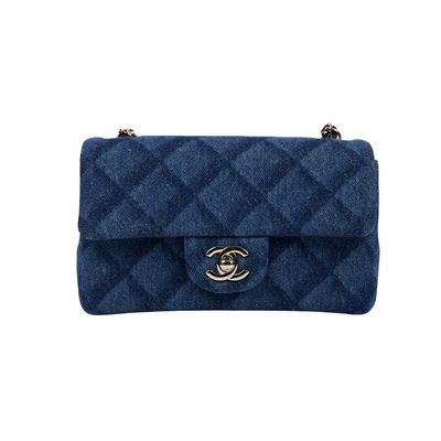 香奈兒 CHANEL CF 迷你 口蓋包 A69900 B09077 晶片款 丹寧COCO20 原廠盒子/防塵袋