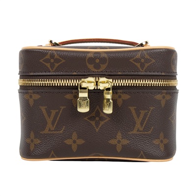 路易威登 LOUIS VUITTON Nice Nano 經典帆布 梳洗袋 化妝箱 M44936 原花Nice Nano化妝包 原廠盒子/防塵袋