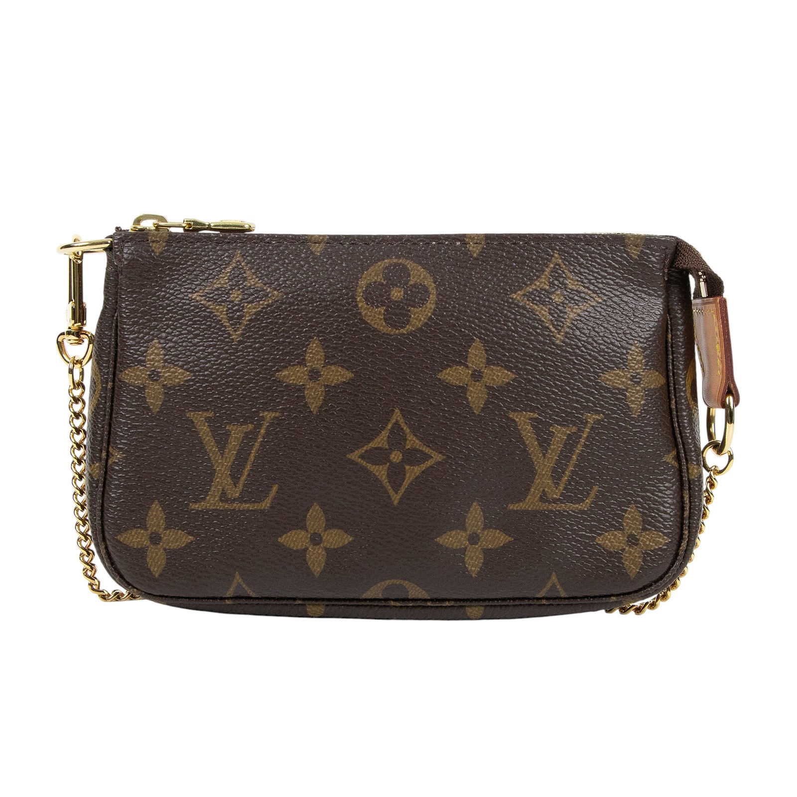 路易威登 LOUIS VUITTON Monogram塗層帆布 鏈帶 迷你小皮包 M58009 原花POUCH 防塵袋