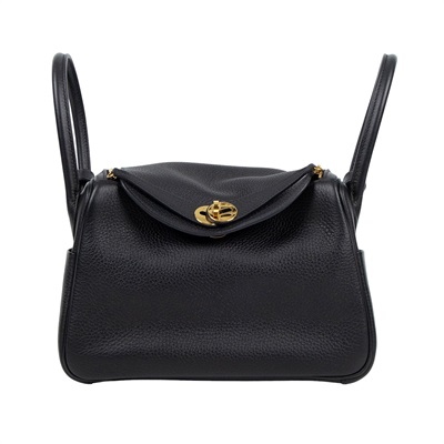 愛馬仕 Hermes Lindy 琳迪包 26 黑色 金色五金 H073428CC89 /W刻  原廠盒子/防塵袋/購買證明