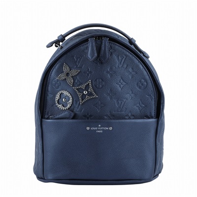路易威登 LOUIS VUITTON Sorbonne 後背包 M43741 珠光藍sorbonne flower pins後背包 防塵袋