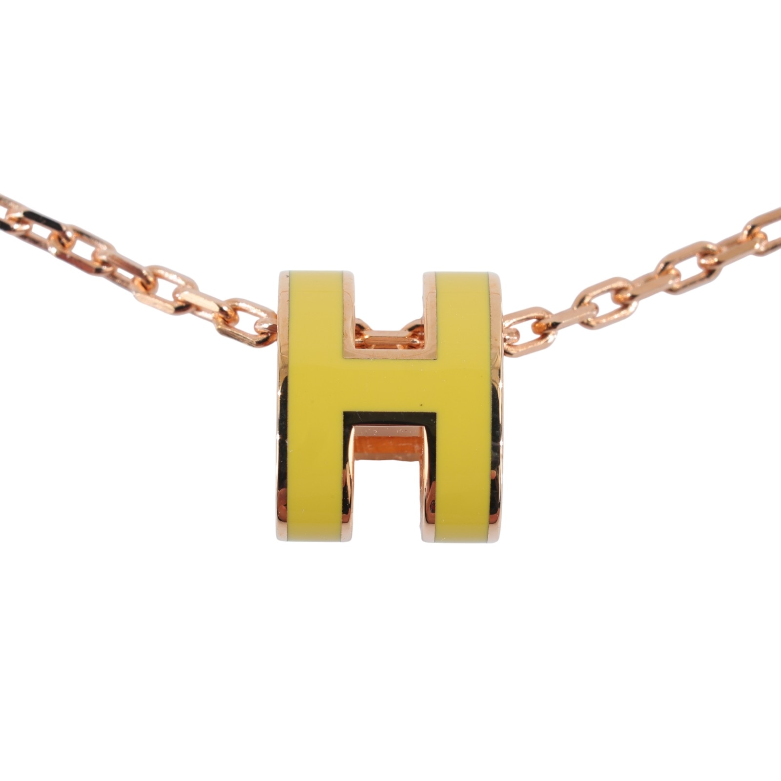 愛馬仕 Hermes Mini Pop H 墜飾 那不勒斯黃色 H147992FOB1 /  防塵袋/台灣購買證明影本/原廠盒子