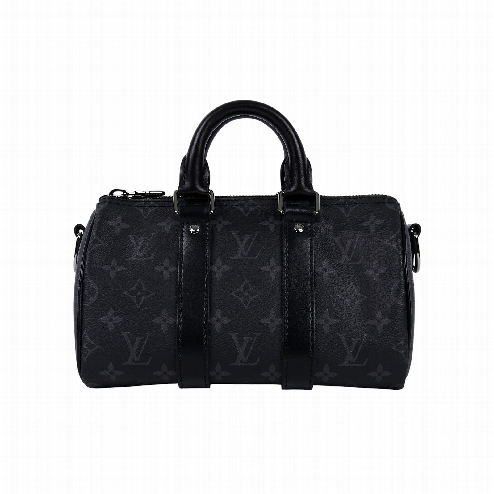 路易威登 LOUIS VUITTON Keepall Bandoulière 25 手提 肩背 波士頓包 Reverse帆布 黑色 M46271 晶片款  防塵袋//原廠盒子
