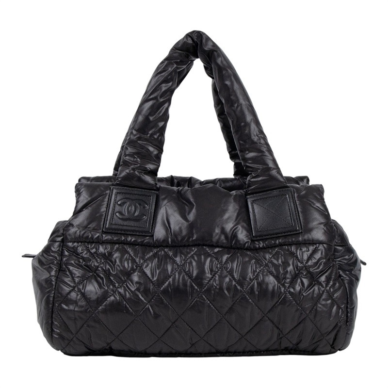 香奈兒 CHANEL Coco Cocoon 尼龍 手提 空氣包  16開黑COCO COCOON 保證卡