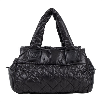 香奈兒 CHANEL Coco Cocoon 尼龍 手提 空氣包  16開黑COCO COCOON 保證卡