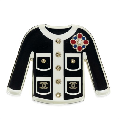 香奈兒 CHANEL 胸針 AB1261 Y47619D19 P 黑外套胸針 原廠盒子/購買證明影本