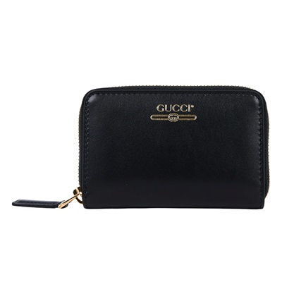 古馳 GUCCI 拉鍊卡夾 零錢包 547597 0YA0G 黑拉鍊零錢包 原廠盒子/防塵袋
