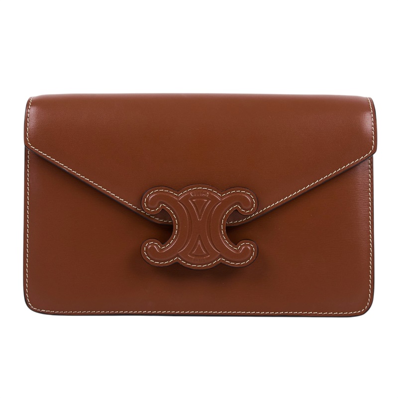 思琳 CELINE Margo 飾鍊錢包 10L043DPV 焦糖TRIOMPHE WOC 防塵袋