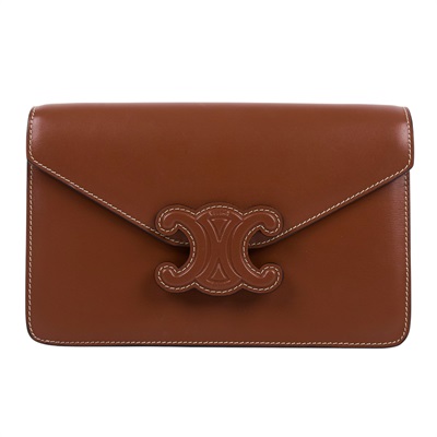 思琳 CELINE Margo 飾鍊錢包 10L043DPV 焦糖TRIOMPHE WOC 防塵袋