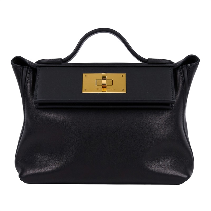 愛馬仕 Hermes 24/24 21 手提包 金色五金 黑色 H083440CCAA /UHA878GW U刻黑2424 MINI 原廠盒子/防塵袋