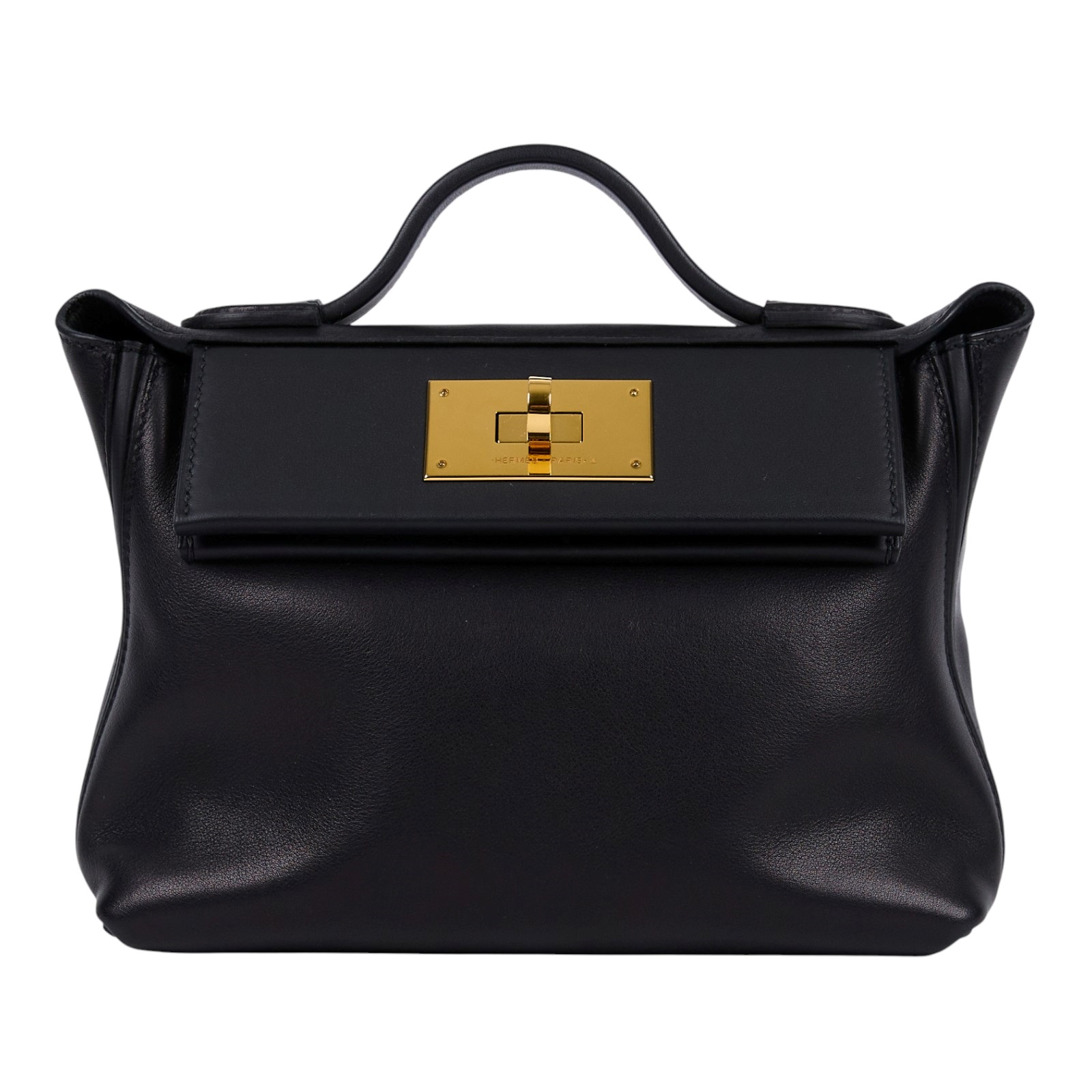 愛馬仕 Hermes 24/24 21 手提包 金色五金 黑色 H083440CCAA /UHA878GW U刻黑2424 MINI 原廠盒子/防塵袋