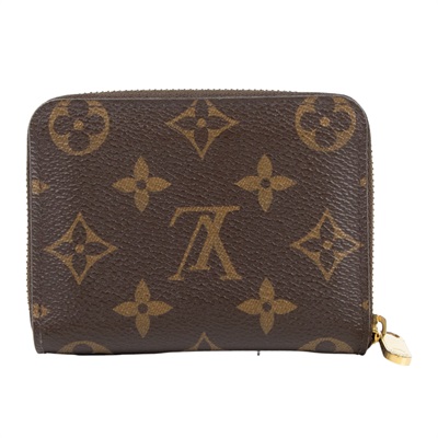 路易威登 LOUIS VUITTON 拉鏈零錢包 經典帆布 M60067 晶片款 原花拉鍊零錢包 原廠盒子/購買證明/防塵袋