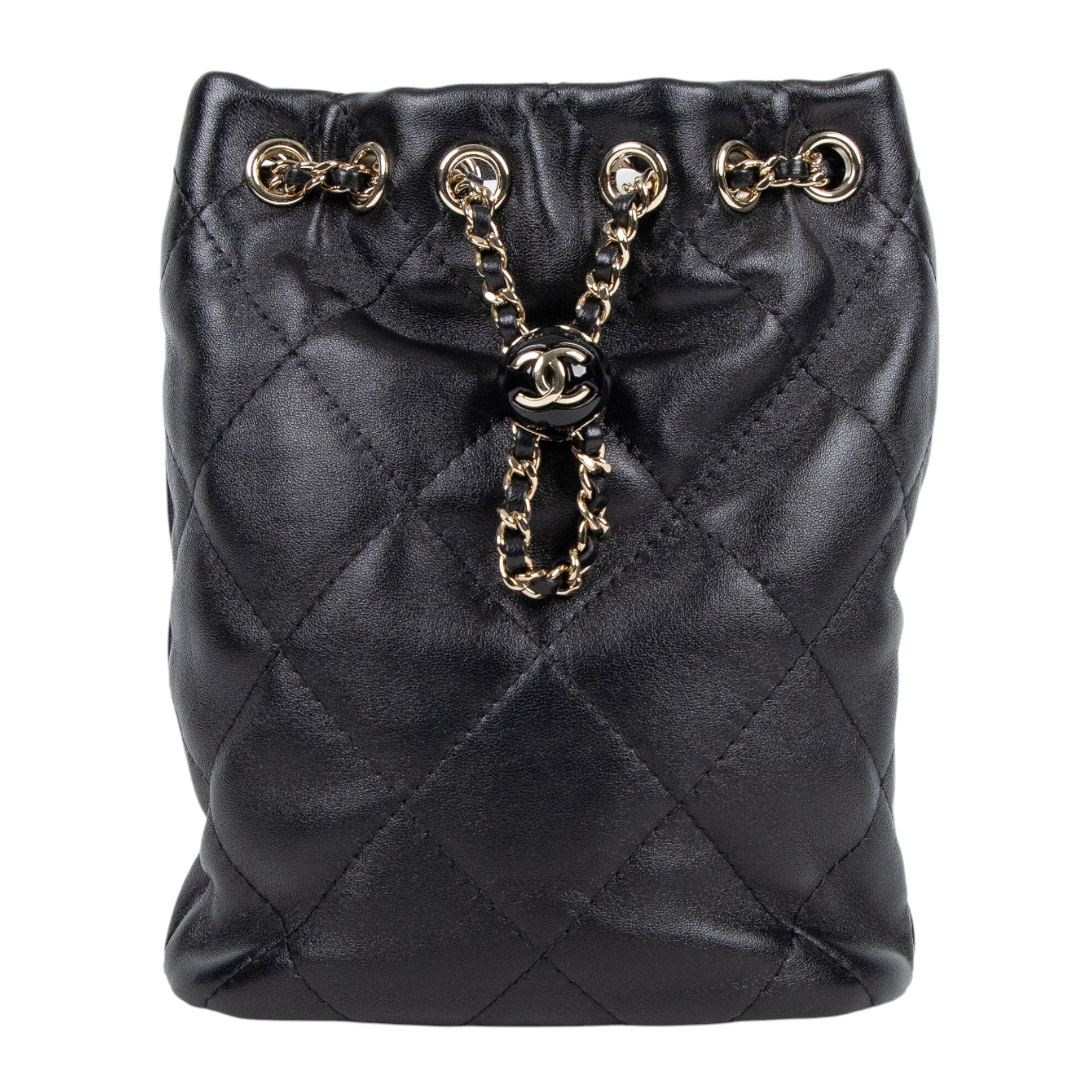 香奈兒 CHANEL 束口 後背包 AS4810 B16379 晶片款 黑羊束口後背包 原廠盒子/購買證明/防塵袋