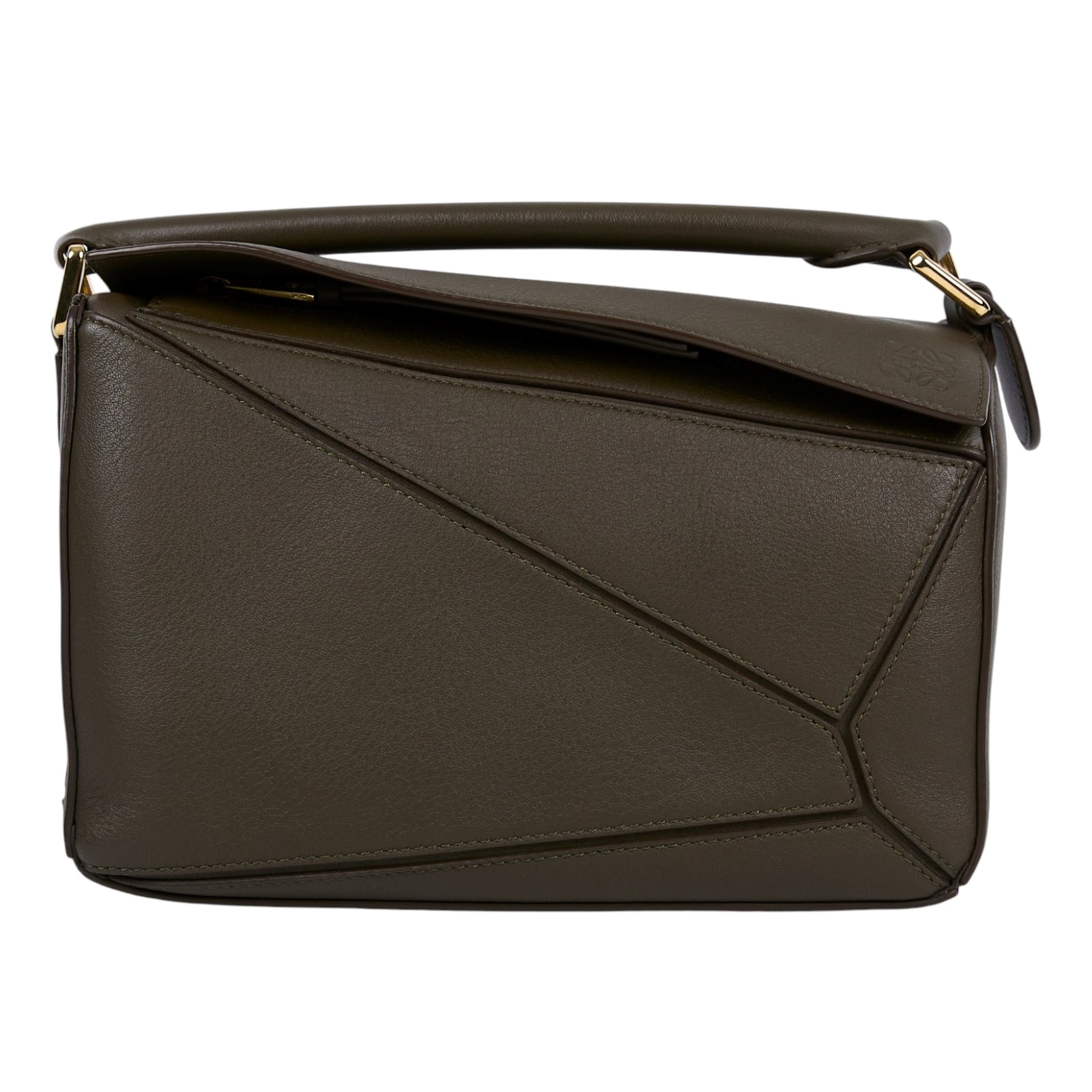 羅意威 LOEWE Small Puzzle bag 肩背 斜背包 322.30.S21 深綠PUZZLE SMALL 原廠盒子/防塵袋