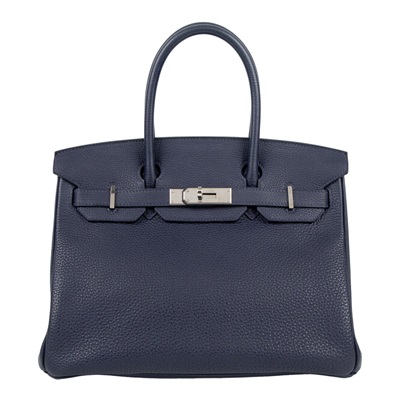 愛馬仕 Hermes Birkin Bag 柏金包 30 BK30 T刻 深藍BIRKIN30 原廠盒子(盒子破損)/鎖組